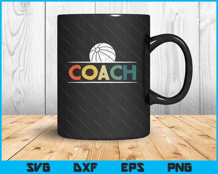 Beach Ball Coach Gifts Vintage Ball Coaching SVG PNG Digital Cutting Files