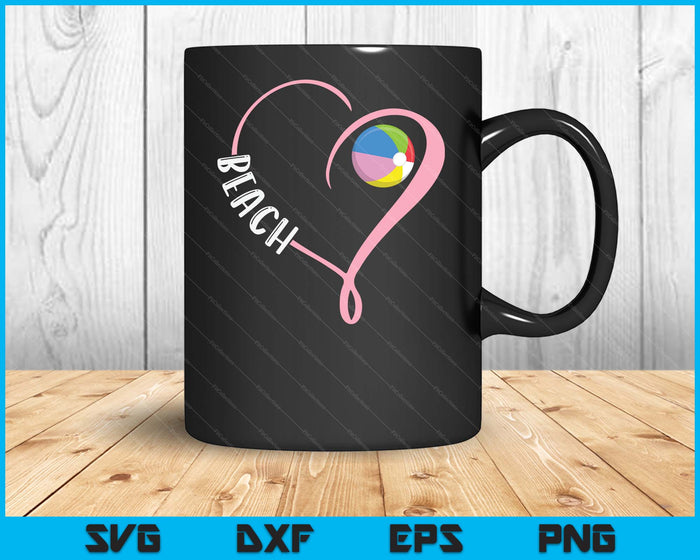 Beach Ball Ladies Valentine's Day SVG PNG Digital Printable Files