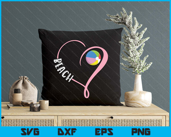 Beach Ball Ladies Valentine's Day SVG PNG Digital Printable Files