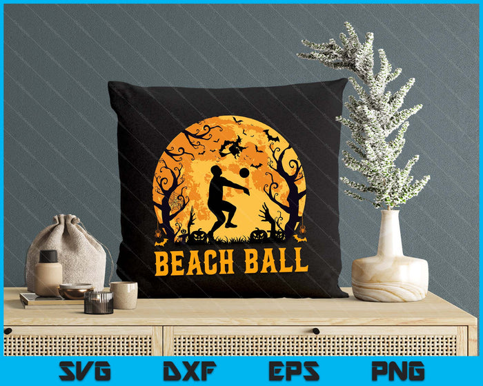 Beach Ball Player Halloween Spooky Beach Ball Lover Halloween SVG PNG Digital Cutting File