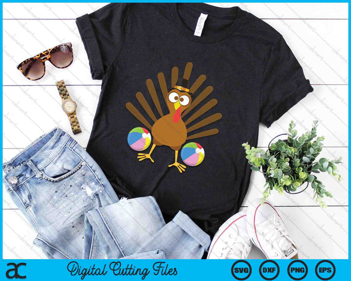 Beach Ball Turkey Thanksgiving SVG PNG Digital Cutting Files