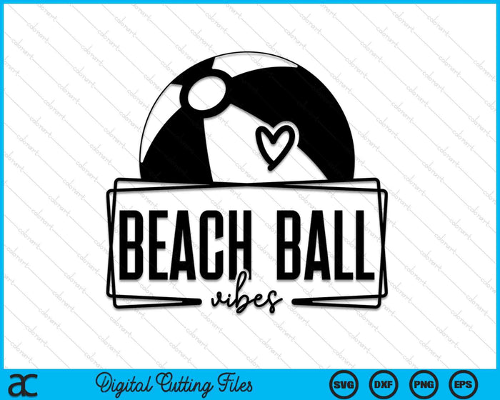 Beach Ball Vibes Game Day Sports SVG PNG Digital Printable Files