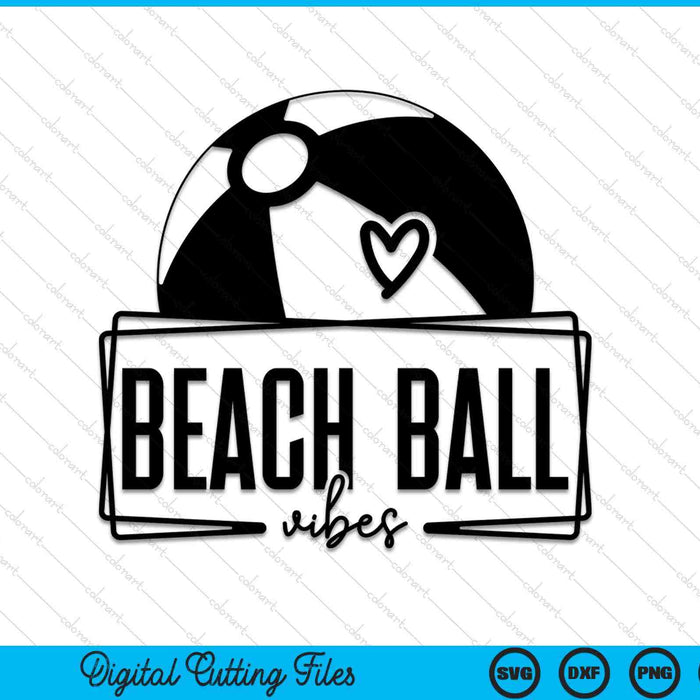 Beach ball vibes game day sports SVG PNG cut file for Cricut
