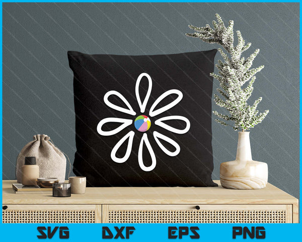 Beach Ball shirts Flower Daisy Beach Ball center SVG PNG Digital Cutting File