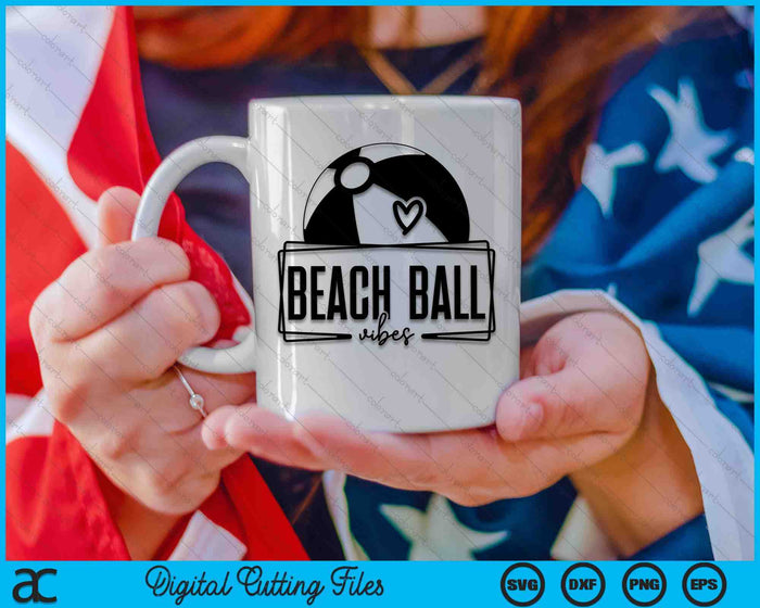 Beach Ball Vibes Game Day Sports SVG PNG Digital Printable Files