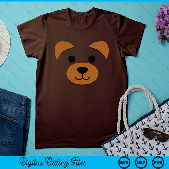 Bear Face Halloween Costume Brown Animal Bear SVG PNG Digital Printable Files