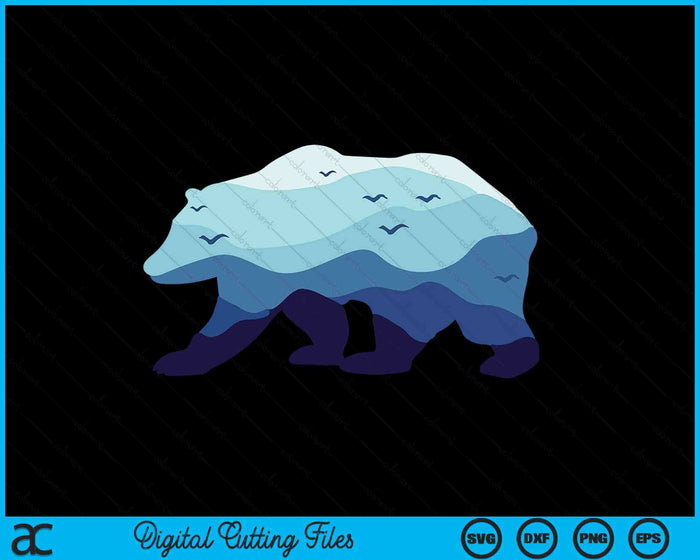 Bear Nature Mountains Grizzly Hiking Camping Outdoor SVG PNG Digital Printable Files