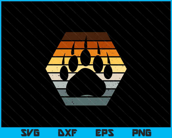 Bear paw, bear community flag colors, gay pride SVG cut file