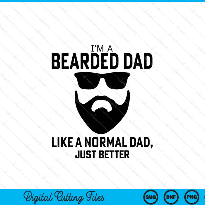 Bearded dad mens beard humor superhero SVG cut file
