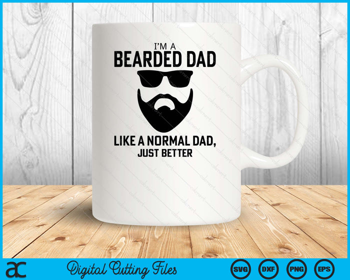 Bearded Dad  Mens Beard Humor Funny Superhero SVG PNG Digital Cutting Files