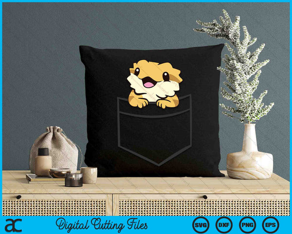 Bearded Dragon In The Pocket Cute Bearded Dragon SVG PNG Digital Printable Files