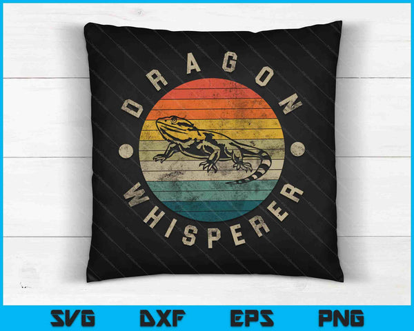 Bearded Dragon Whisperer Vintage Lizard Reptile Lover SVG PNG Digital Cutting Files