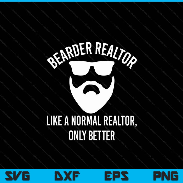 Bearded realtor definition male real estate agent SVG PNG cut file for Cricut
