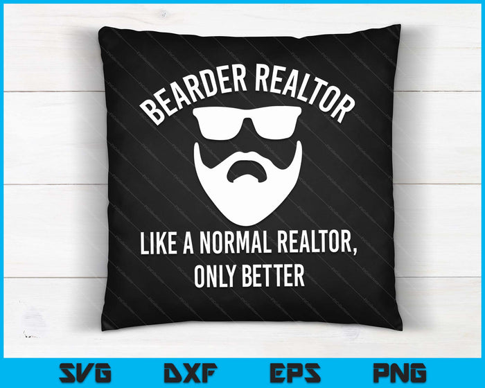 Bearded Realtor Definition Funny Male Real Estate Agent SVG PNG Digital Printable Files