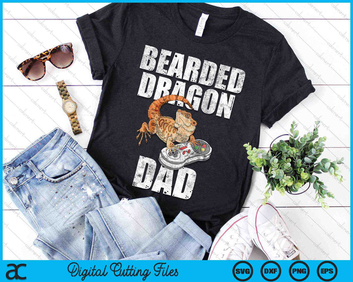 Bearded dragon Dad Video Game Reptiles Pagona Gamers SVG PNG Digital Cutting Files