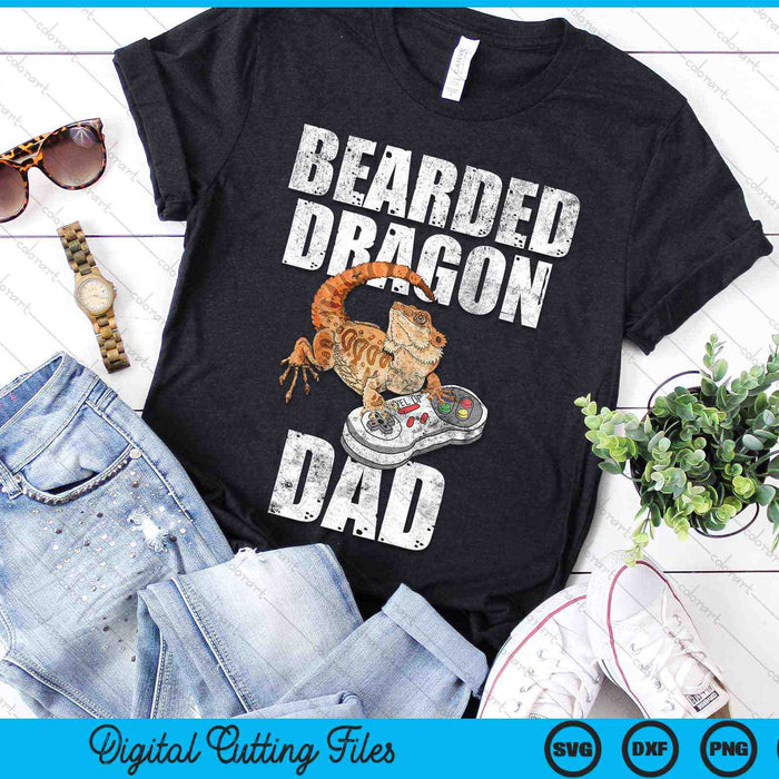 Bearded dragon Dad Video Game Reptiles Pagona Gamers SVG PNG Digital Cutting Files