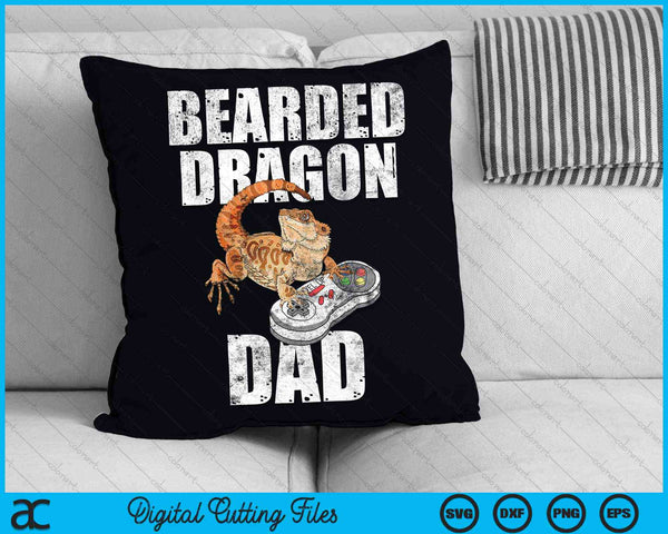 Bearded dragon Dad Video Game Reptiles Pagona Gamers SVG PNG Digital Cutting Files