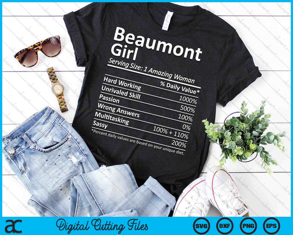 Beaumont Girl TX Texas Funny City Home Roots SVG PNG digitale snijbestanden