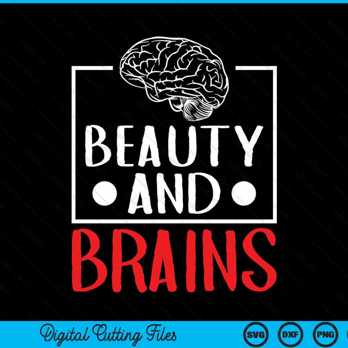 Beauty and brains human anatomy science SVG cut file