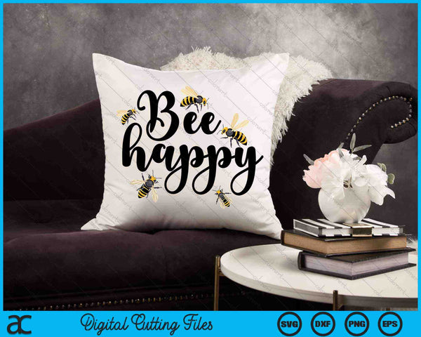 Bee Happy Imker Honing Bijenteelt SVG PNG Digitale Schneidedateien
