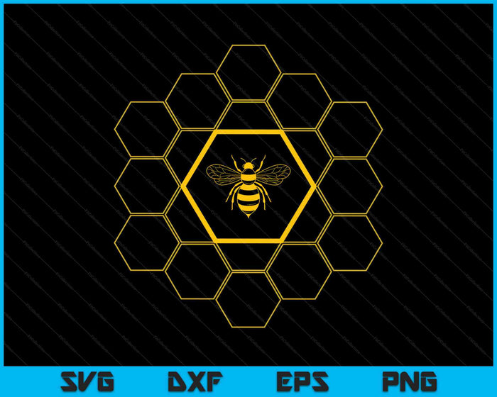 Bee honingraat imker bijenteelt SVG PNG snijden afdrukbare bestanden