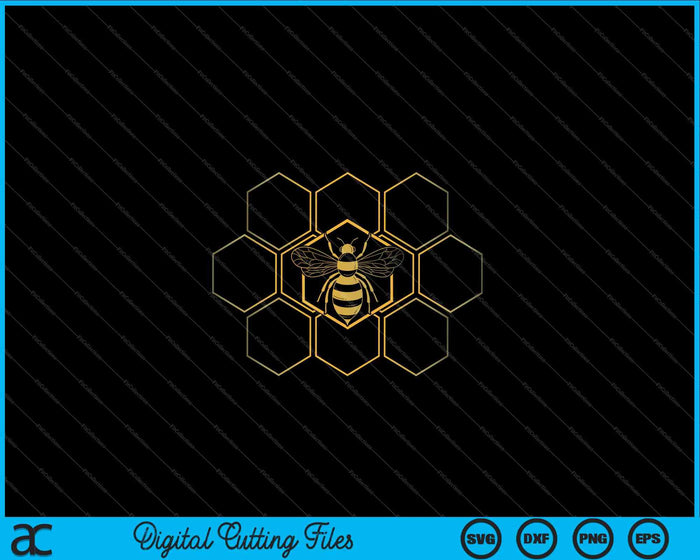 Apicultura panal amor por las abejas SVG PNG archivos de corte digital