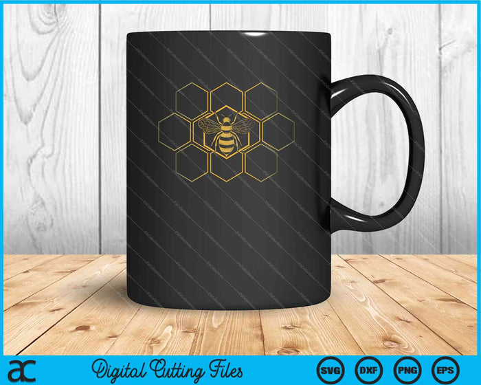 Apicultura panal amor por las abejas SVG PNG archivos de corte digital