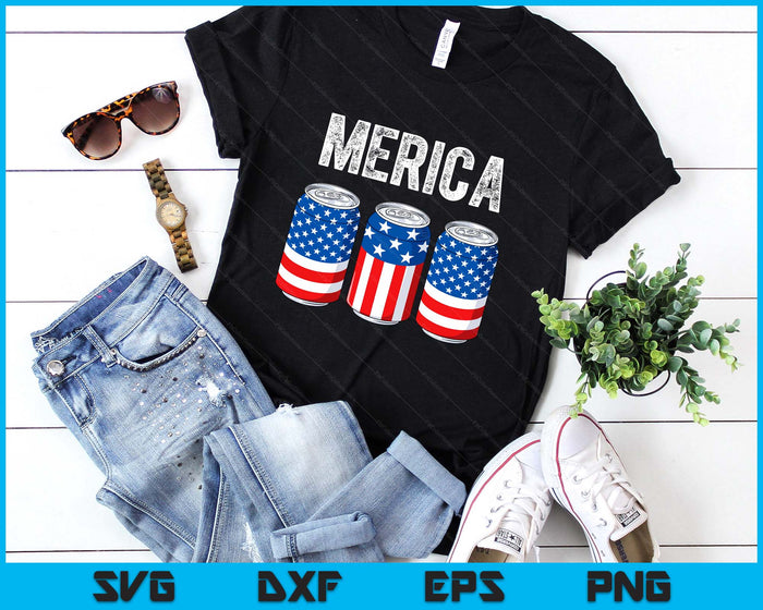 Beer American Flag 4th Of July Merica USA Men Women Drinking SVG PNG Digital Printable Files