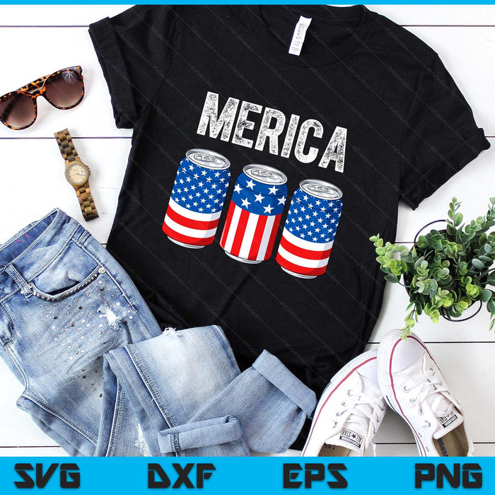 Beer American Flag 4th Of July Merica USA Men Women Drinking SVG PNG Digital Printable Files