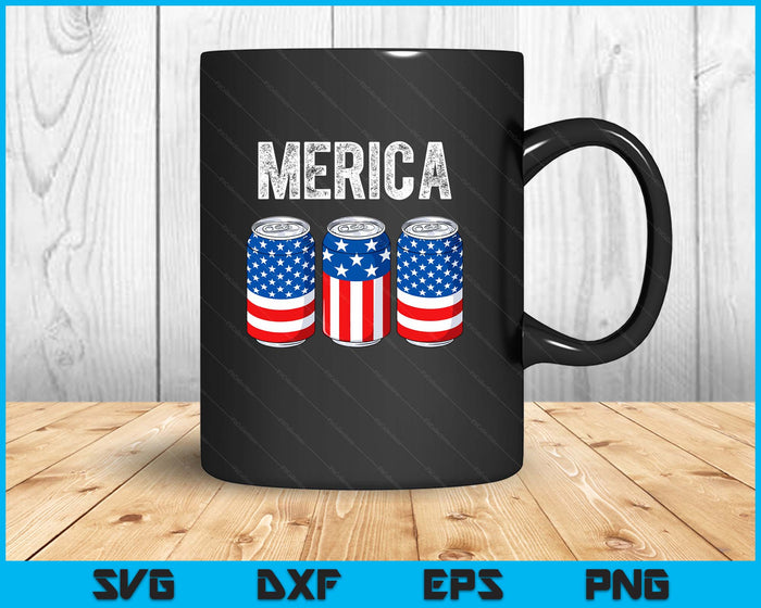 Beer American Flag 4th Of July Merica USA Men Women Drinking SVG PNG Digital Printable Files