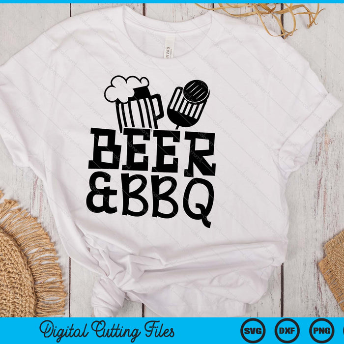 Beer And Barbeque Beer And BBQ SVG PNG Digital Printable Files