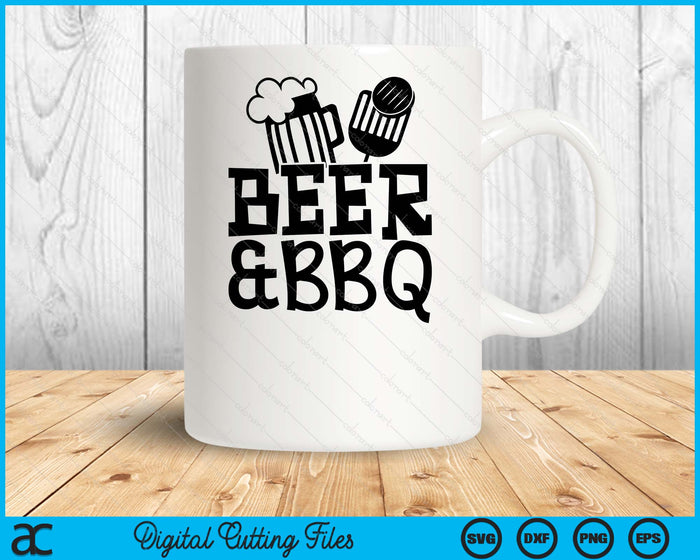 Beer And Barbeque Beer And BBQ SVG PNG Digital Printable Files