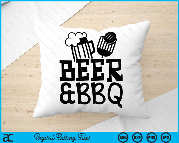 Beer And Barbeque Beer And BBQ SVG PNG Digital Printable Files