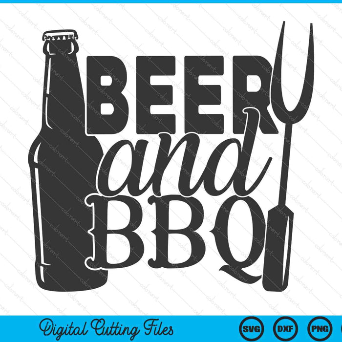 Beer and BBQ SVG cut file