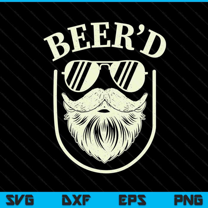 Beer'd beard beer hops craft beer drinker SVG cut file