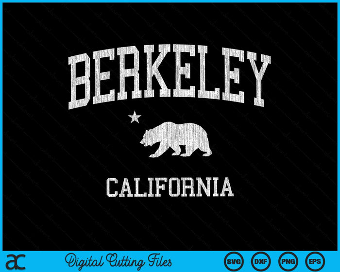 Berkeley California CA Vintage Distressed Sports SVG PNG Archivos de corte digital