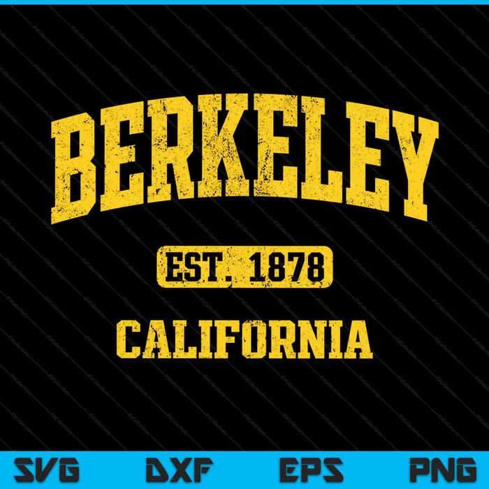 Berkeley California CA Vintage State Athletic Style SVG PNG Cutting Printable Files