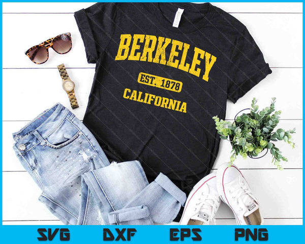 Berkeley Californië CA Vintage State atletische stijl SVG PNG snijden afdrukbare bestanden - on a t-shirt