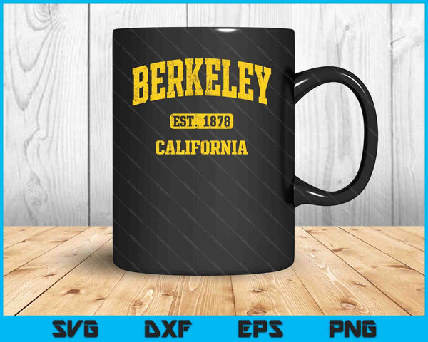 Berkeley Californië CA Vintage State atletische stijl SVG PNG snijden afdrukbare bestanden
