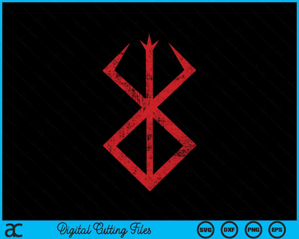 Berserk Rune Warrior Norse Mythology Symbol Cursed Berserker SVG PNG Digital Cutting Files