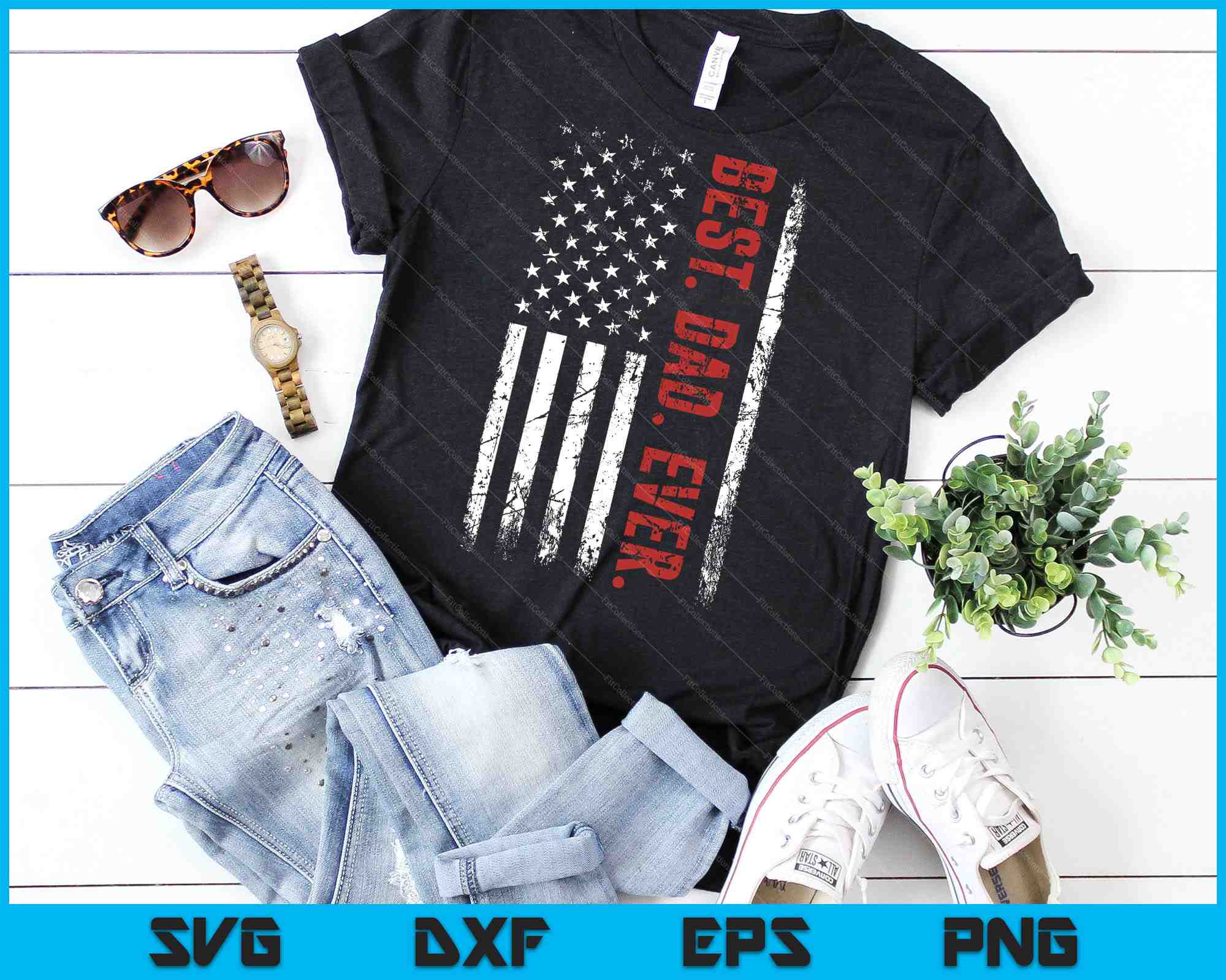 Police Shirt, Best Dad Ever Tee, American Flag' Unisex Premium T-Shirt