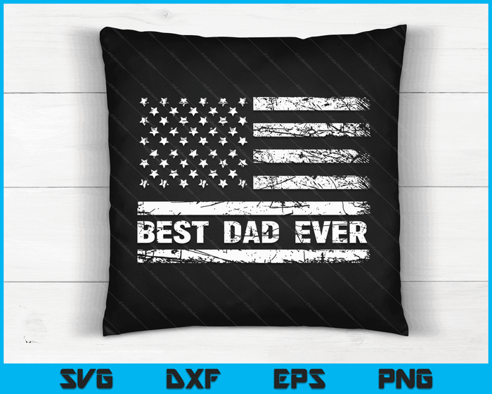 Beste vader ooit met Amerikaanse vlag geschenken Vaderdag papa SVG PNG digitale snijbestanden