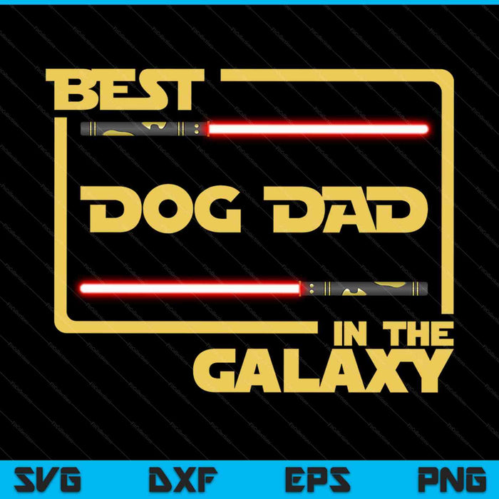 Mejor perro papá en la galaxia SVG PNG cortando archivos imprimibles