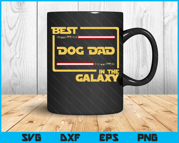 Mejor perro papá en la galaxia SVG PNG cortando archivos imprimibles