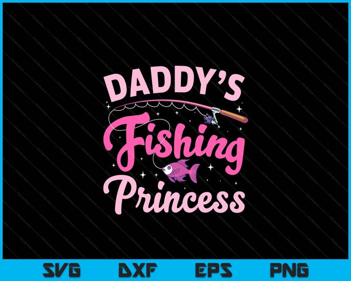 Best Fishing For Women Girls Kids Bass Fisher Princess Fish SVG PNG Digital Cutting Files