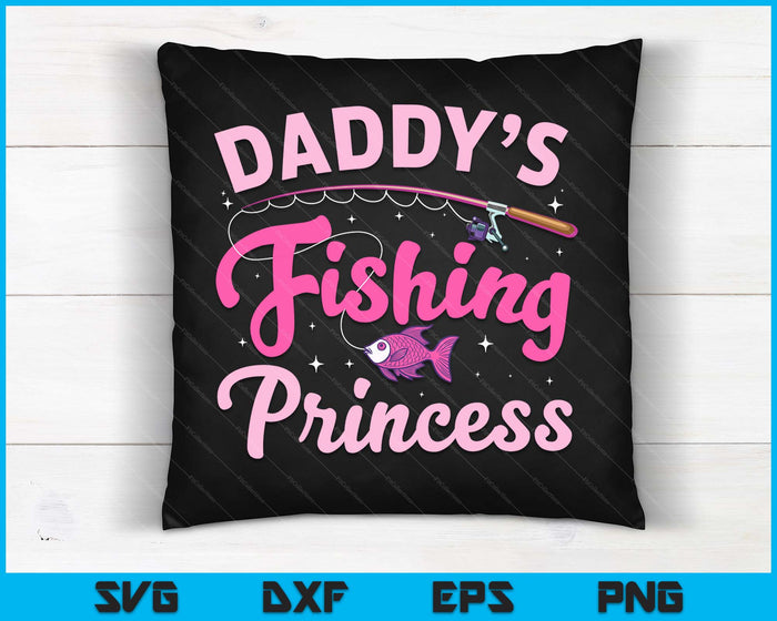 Best Fishing For Women Girls Kids Bass Fisher Princess Fish SVG PNG Digital Cutting Files