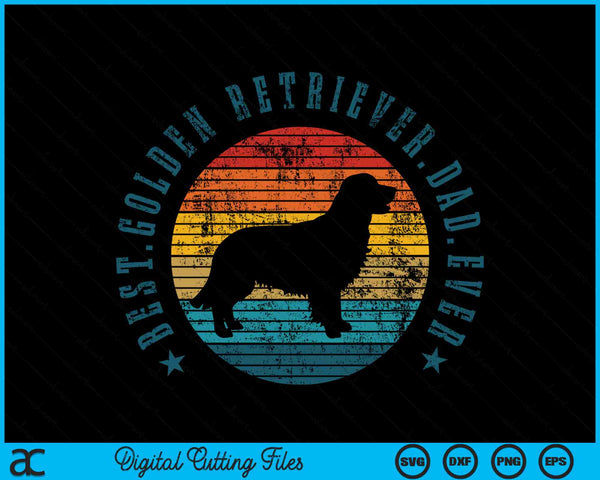 Beste Golden Retriever hond ooit Vintage grappige hond SVG PNG digitale snijbestanden