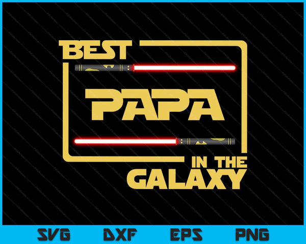 Mejor papá en la galaxia SVG PNG cortando archivos imprimibles