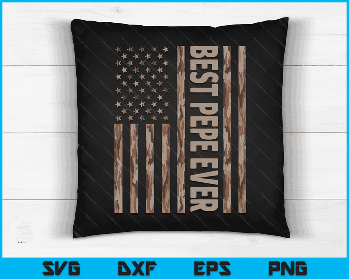 Best Pepe Ever US American Flag Funny Grandpa Father's Day SVG PNG Digital Cutting Files