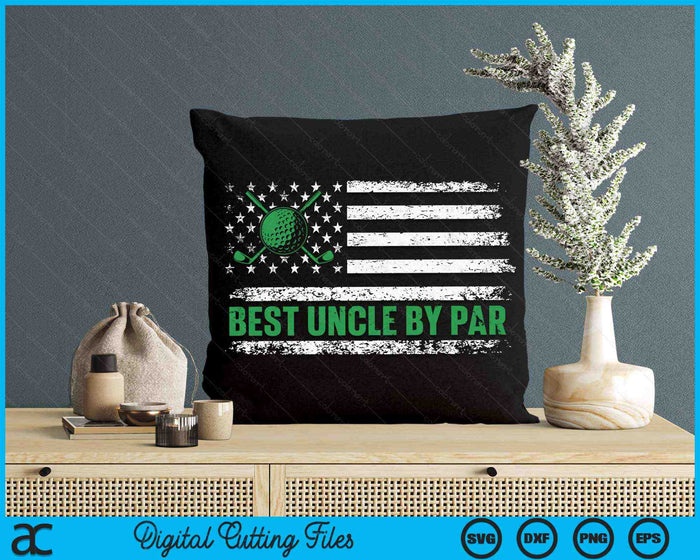 Best Uncle By Par USA American Flag Golf Lover SVG PNG Digital Cutting Files